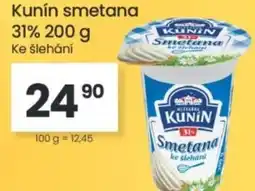 Kubík potraviny Kunín smetana 31% nabídka