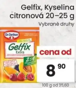 Kubík potraviny Dr.Oetker Gelfix, Kyselina citronová nabídka