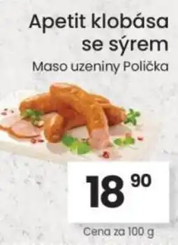 Kubík potraviny Apetit klobása se sýrem nabídka