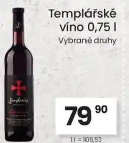 Kubík potraviny Templářské víno nabídka