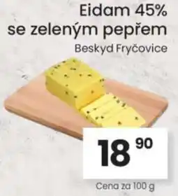Kubík potraviny Eidam 45% se zeleným pepřem nabídka