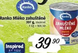 COOP TIP Ranko Mléko zahuštěné nabídka