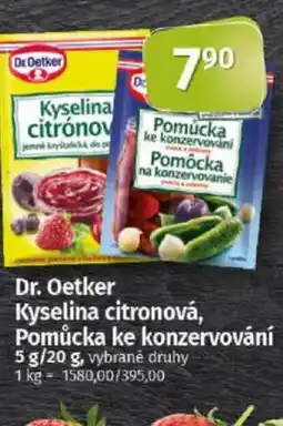 COOP TIP Dr. Oetker Kyselina citronová, Pomůcka ke konzervování nabídka