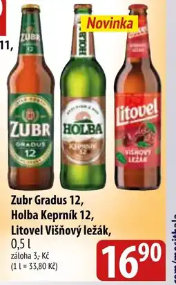 Bala Zubr Gradus 12, Holba Keprník 12, Litovel Višňový ležák nabídka