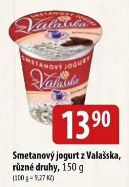 Bala Smetanový jogurt z Valašska, různé druhy nabídka