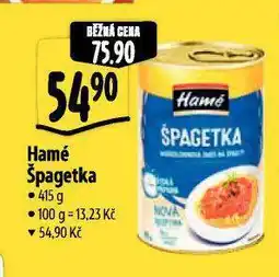 Albert Hamé špagetka nabídka