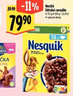 Albert Nestlé dětské cereálie nabídka