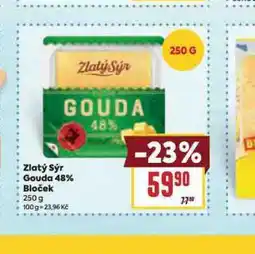 Billa Gouda 48% bloček nabídka