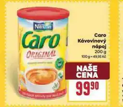 Billa Caro kávovinový nápoj nabídka