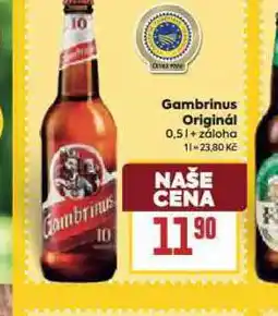 Billa Pivo gambrinus originál nabídka
