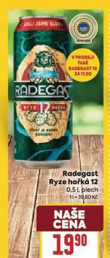 Billa Pivo radegast ryze hořká 12 nabídka