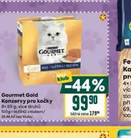 Billa Gourmet gold konzervy pro kočky nabídka