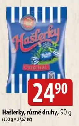 Bala Hašlerky, různé druhy nabídka