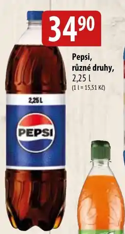 Bala Pepsi, různé druhy nabídka