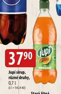 Bala Jupí sirup, různé druhy nabídka