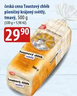 Bala česká cena Toustový chléb pšeničný krájený světlý, tmavý nabídka