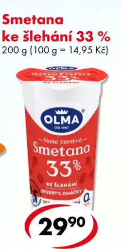 CBA OLMA Smetana ke šlehání 33% nabídka