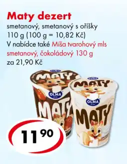CBA Maty dezert nabídka