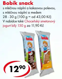 CBA Bobík snack nabídka