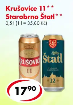 CBA Krušovice 11* Starobrno Štatl nabídka