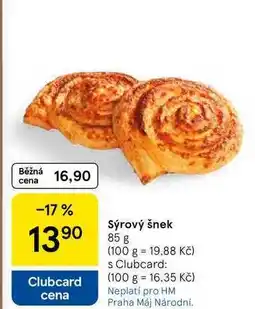 Tesco Sýrový šnek, 85 g nabídka