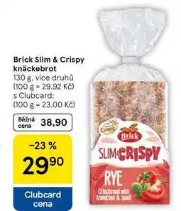 Tesco Brick Slim & Crispy knäckebrot, 130 g, více druhů nabídka