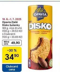 Tesco Opavia Zlaté Disko Sušenky, 169 g nabídka