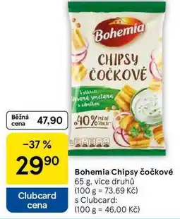 Tesco Bohemia Chipsy čočkové, 65 g, více druhů nabídka