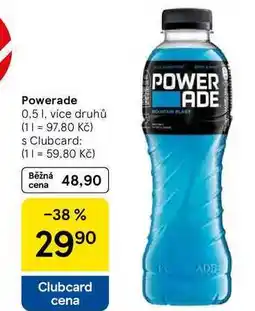 Tesco Powerade, 0,5 l, více druhů nabídka