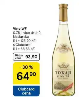 Tesco Víno WF, 0.75 l, více druhů nabídka