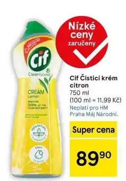 Tesco Cif Čisticí krém citron, 750 ml nabídka