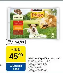 Tesco Friskies Kapsičky pro psy, 4× 85 g nabídka