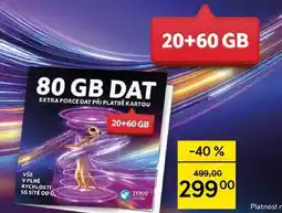 Tesco 80 GB DAT, 20+60 GB TESCO nabídka