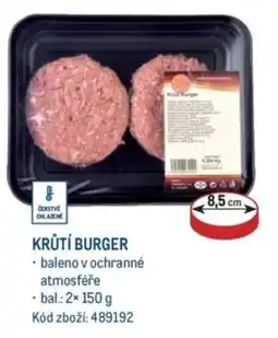 Makro KRŮTÍ BURGER nabídka