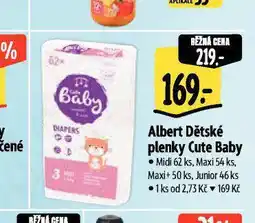 Albert Cute baby dětské plenky nabídka