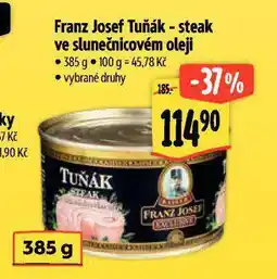 Albert Franz jodef tuňák - steak ve slunečnicovém oleji nabídka