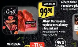 Albert Marinované vepřové medailonky s brusinkami nabídka