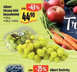 Albert Hrozny bílé bezsemenné nabídka