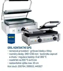 Makro GRIL KONTAKTNÍ GPG nabídka