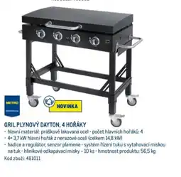 Makro GRIL PLYNOVÝ DAYTON, 4 HOŘÁKY nabídka