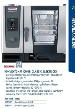 Makro KONVEKTOMAT ICOMBI CLASSIC ELEKTRICKÝ nabídka