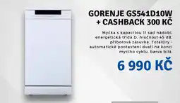 Planeo Elektro GORENJE GS541D10W + CASHBACK 300 KČ nabídka