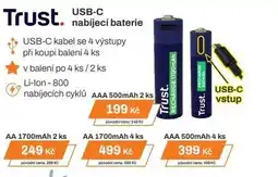 Expert Trust. USB-C nabíjecí baterie USB-C kabel se 4 výstupy při koupi balení 4 ks nabídka