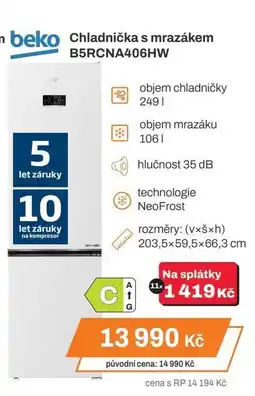 Expert Chladnička s mrazákem B5RCNA406HW nabídka