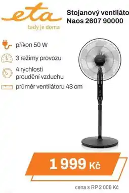 Expert Eta stojanový ventilátor naos 2607 90000 nabídka