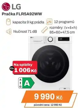 LG Pračka FLR5A92WW
