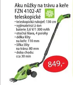 Fortel Aku nůžky na trávu a keře FZN 4102-AT nabídka