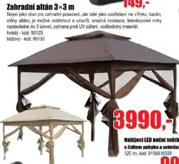 Zahradní altán 3×3 m