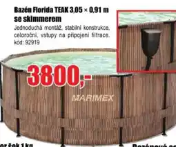 Bazén Florida TEAK 3,05 × 0,91 m se skimmerem