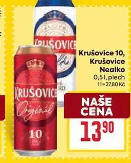 Billa Krušovice Nealko 0,51, plech nabídka